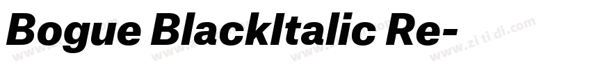 Bogue BlackItalic Re字体转换